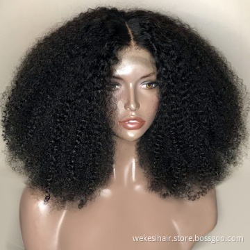 10A Grade WKSwigs Virgin Hair Brazilian Curly Wig Cuticle Aligned Swiss Lace Front Closure Brazilian Kinky Curly Human Hair Wig